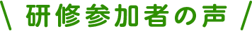 研修参加者の声